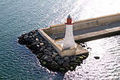 Lighthouse at the entrance to Cagliari Port, Sardinia